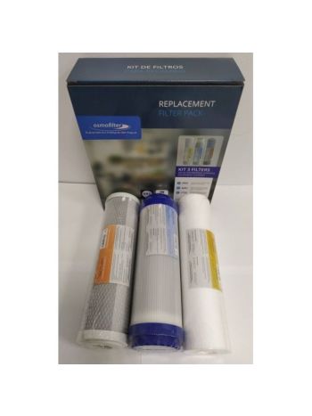 KIT CARTUCHOS OSMOSIS GENIUS 3 UND. GREENFILT